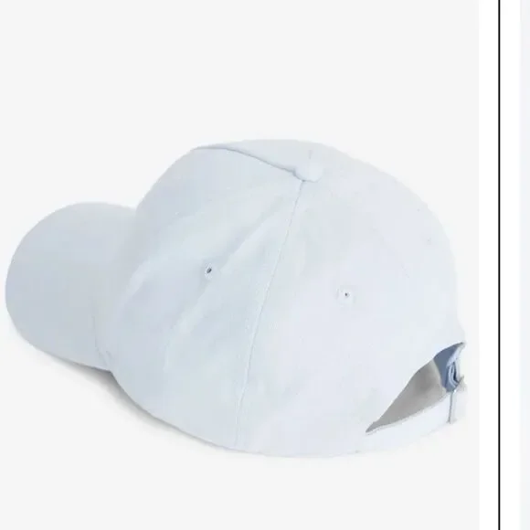 The Kooples Light Blue Logo Print Baseball cap hat NWT